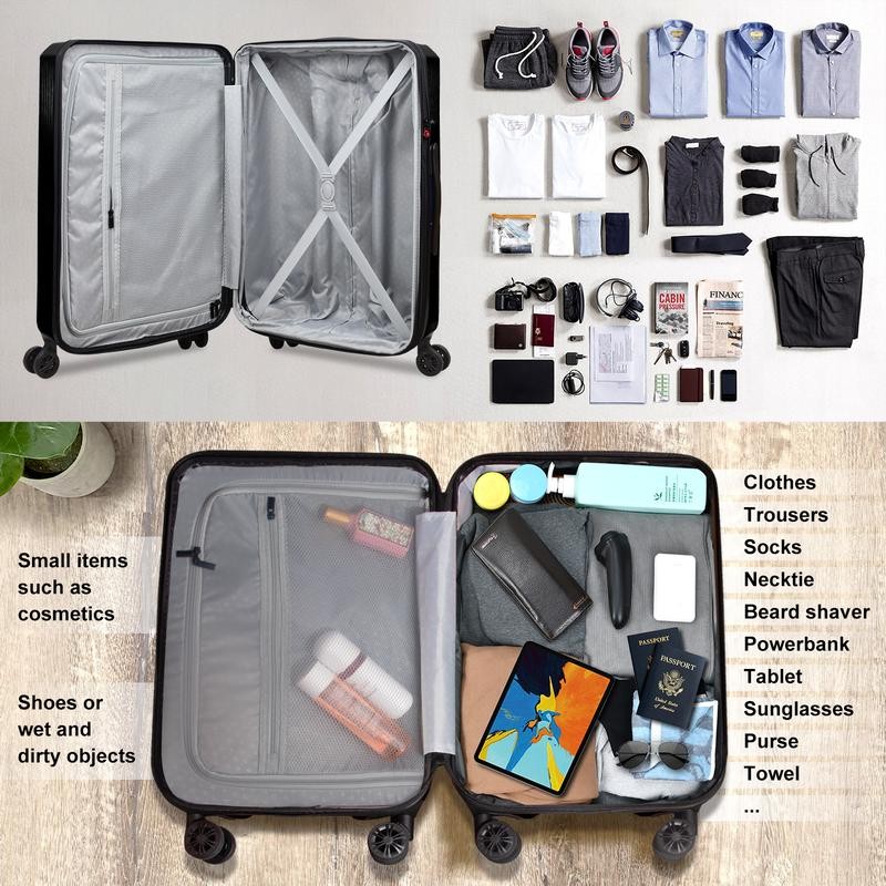 Verdi Luggage 24 Inch Checked - Expandable, Bottom Grip Design,