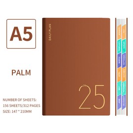 Weforu 2025 A5 Planner Notebook, Calendar Scheduler Monthly Planner Daily Planner Paperback for Home Office School Diary Travel