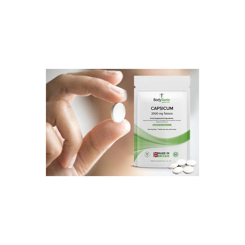 Bodygenix Bodygenix Capsicum Extract 2000mg Tablets - High Strength Anti