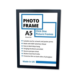 Black Photo frame Multi Pack Different Sizes A1 A2 A3 A4 A5 A6 Make Collage Set Wall-Mounted Picture Frame Poster Frames Stairs Photo Background Wall Decoration (1, A5)