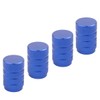 TOMALL Round Tyre Valve Caps Chrome Blue for Car Wheel