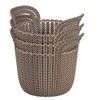 CURVER 226398 Decorative Round Plastic Knitting Basket 23 x 19
