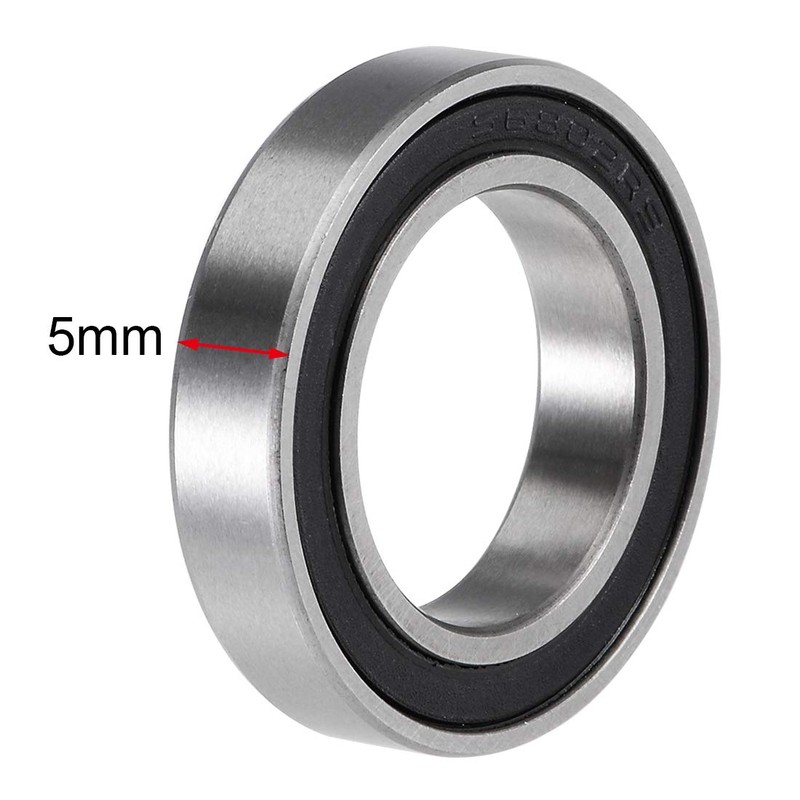 sourcing map S6802-2RS Deep Groove Ball Bearings 15mm x 24mm
