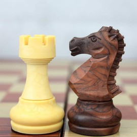 KOKOSUN Chess Board Set, Magnetic Folding Travel Chess Board Game with Storage Bag (11'' x 9.6''), Educational Toys/Gift for Kids and Adults (M)