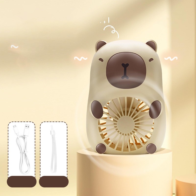 Cute Handheld Fan - Handheld Electric Capybara Fan | 3-Speed