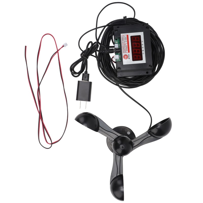 3 Fan Blades Tower Crane Intelligent Alarm Anemometer High Accuracy