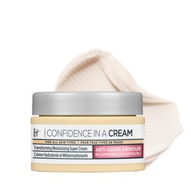IT Cosmetics Confidence in a Cream Travel - Hydrating & Anti Aging Face Moisturizer, Visibly Reduces Fine Lines, Wrinkles & Signs of Aging, Repairs Skin Barrier, With Squalane & Ceramides - 0.5 fl oz