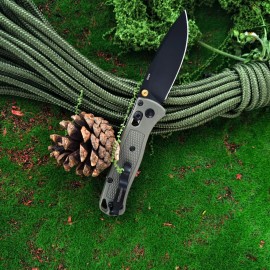 Lightweight BM533 Folding Pocket Knife, Nylon Grip.  Ready Stock,  with Full Customization Supportcolor: Green, blade length: 2.68in, blade width: 0.95in, type: Folding Blade Utility Knives