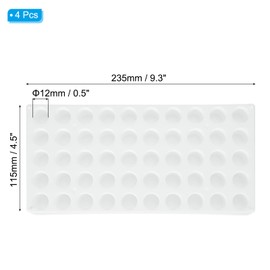 PATIKIL Vial Rack for 4ml Autosampler Vials, 4 Pack Vial Tray Holder 50-Well Stackable Test Tube Rack Vial Holder for Microcentrifuge Tubes, White