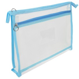 STOBOK Document Bag Mesh Zipper Pouch Large Capacity Portable File Pouch Office Organizer