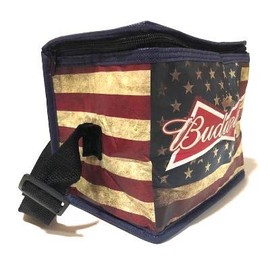 Budweiser American Flag Design Insulated Beer Tote Cooler Bag | New