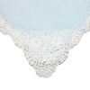 CTM® Women's Cotton Bonnie Lace Handkerchief, White
