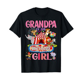 Grandpa Of The Birthday For Girl Circus Carnival Family Bday T-Shirt