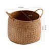 Kichvoe Rattan Storage Boxes With Handles - Cane Seagrass Plant