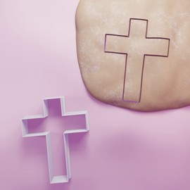 Cross Straight Cookie Cutter - 3 Sizes Easter Christmas