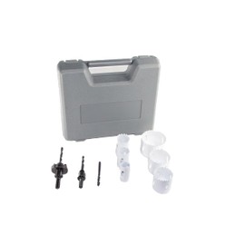 Drill America 8 Piece Electrician Bi-Metal Hole Saw Kit, Hole Saw Bit for Metal, Drilling PVC Board, Wood and Plastic