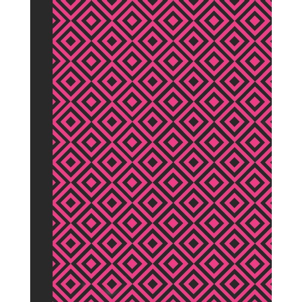 Journal: Geometric Design (Pink) 8x10 - GRAPH JOURNAL - Journal