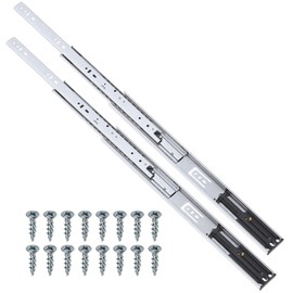 Pair of 12" Rok Hardware Soft Close Drawer Slides, Full Extension, Ball Bearing, 100 lb Weight Capacity - Available in 12", 14", 16", 18", 20", 22" and 24" Lengths