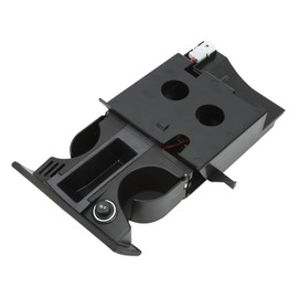 Cup Holder Insert, Car Ashtray Cup Coin Holder 7H2858601 Cup Cup Holder Insert for Transporter Campmobil Black RHD