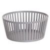 Deco Line Bread Basket, Metal, Grey, 22 cm