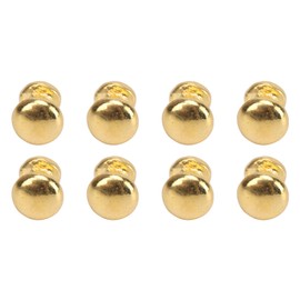 8 Pieces Dollhouse Round Head Pull Handle, 1:12 Metal Door Handle Knobs Simple Style, Miniature Drawer Handles (Gold), gold, simple