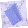 IWOWHERO Shimmering Holographic Leather Fabric for DIY Crafts A4 Size