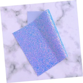 IWOWHERO Shimmering Holographic Leather Fabric for DIY Crafts A4 Size Portable Material for Bag Making and Handmade Accessories
