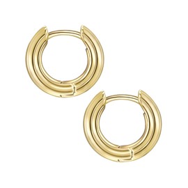 Glanzstücke München Women's Creole Earrings 925 Sterling Silver with, Silver