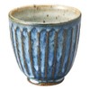 Shigaraki Ware Loofah Tea Cup Green Hedge Carved