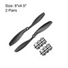 uxcell RC Propellers CW CCW 8045 8x4.5 Inch 2-Vane Fixed-Wing