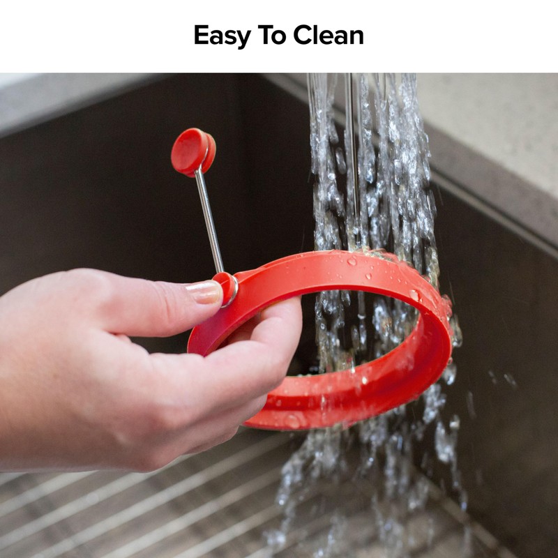Nuwave Silicone Egg Rings, PFAS Free, Food-Grade, 4 Pcs, Non-Stick,