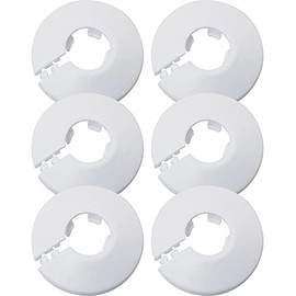 JJHXSM 6pcs Flange Water Pipe Cover Decoration 1.26" PP Plastic Water Pipe Escutcheon for Wall Pipe Tube Decoration