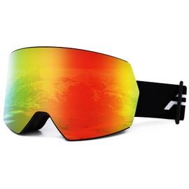 SPOSUNE Ski Goggles OTG Anti-Fog Snow Goggles for Men Women, UV400 Protection Snowboard Goggles for Skiing & Snowboarding