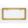 Creathome 2PCs Stainless Steel License Plate Frames with Gold Color