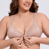 MELENECA Front Fastening Bras for Women Plus Size Underwire Unlined