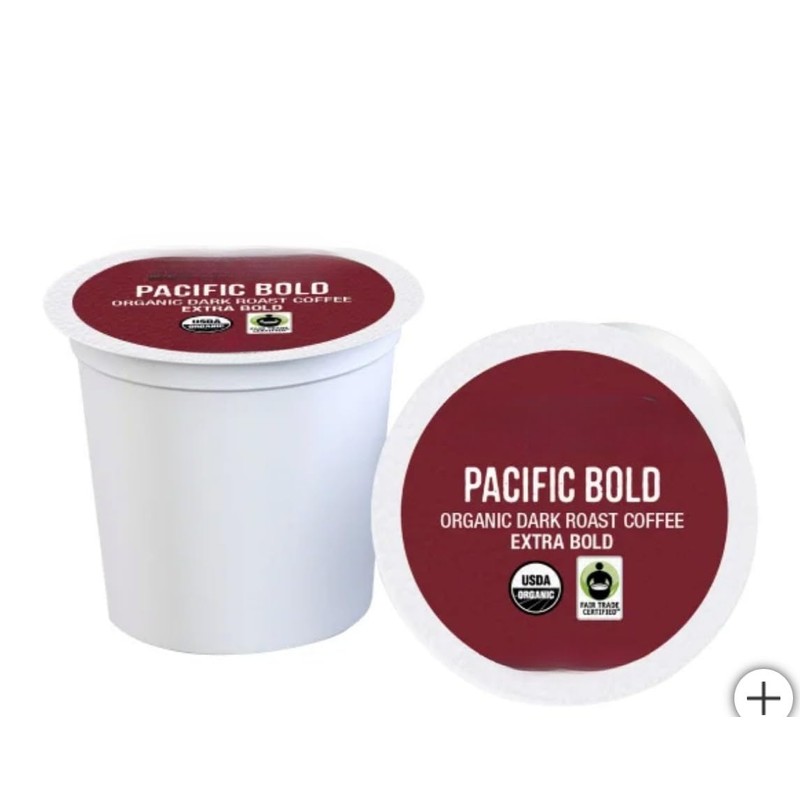 Organic Dark Roast Coffee Pods Compatible with Single Serve Machines,