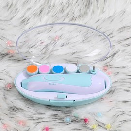 Baby Nail Clippers | Safe Electric Baby Nail Trimmer, Baby Nail File Kit, Additional Replacement Heads, Newborn Toddler Toes and Fingernails, Trim and Polish (Classic, Bleu)