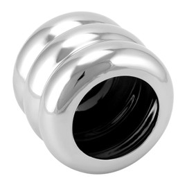 QWORK Unique Silver Ceramic Planter, 4.33 Inch Curved Design Pot with Drainage Hole for Succulents, Cacti, and Flowers, 2 Pcs