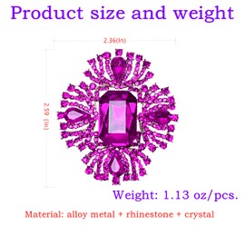 elegant retro vintage Austrian crystal rhinestone Cross flower brooch pins for women fashion for dress clothes (silver white)