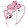 Pvoiue Valentines Day Headband Pink Heart Headband Valentines Day Hair