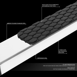 DNA MOTORING 5 Inches Wide Stainless Steel Side Step Nerf Bar Running Boards Compatible with 11-18 Ram 1500 Quad (Extended) Cab,STEPB-ZTL-8225-SS