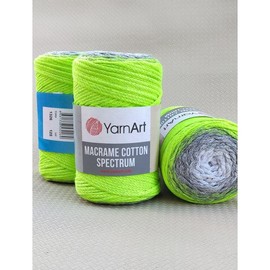 Yarn Art Macrame Cotton Spectrum Cord Harmonious Colors, Unique Crafts 8.80 Oz, 246.06 Yds 80% Cotton Rope Multicolor, Colorful Yarn Weight Worsted (1326)