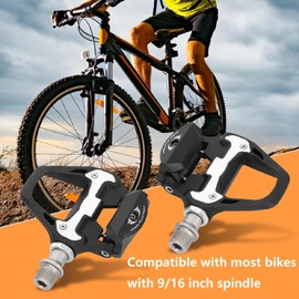 Bicycle Pedals, SPD-SL Cycling Road Bike Lightweight Self-Locking Pedals with Cleats Bicycle Pedals Repair Replacement for Road Bike Road Bike MTB Spin Bike