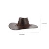 PACKOVE Wide Brim PU Leather Cowboy Hat for Men and