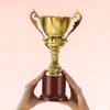 Chunful 1 Pack 3.94 x 3.94 Cherry Wood Base Trophy