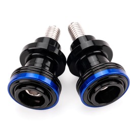 CCYYMOWOK Pack of 2 M8 Nottolini Motorcycle Stand Accessories, Universal Fork Nuts for Motorcycle Stand 8mm Coil Mounts for Motorcycle Handlebar Holder Rear Thread CNC Aluminium (Blue)