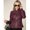 Lock and Love LL WJC747A Womens Dressy Vegan Leather Biker
