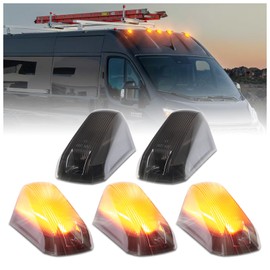 POPMOTORZ 5pcs Cab Roof Marker Light 18 LED Amber Roof Top Clearance Lights,Cab Marker Light for 2014-2020 Dodge RAM PROMASTER 1500 2500 3500 Led Roof Running Lights, Pickup Trucks