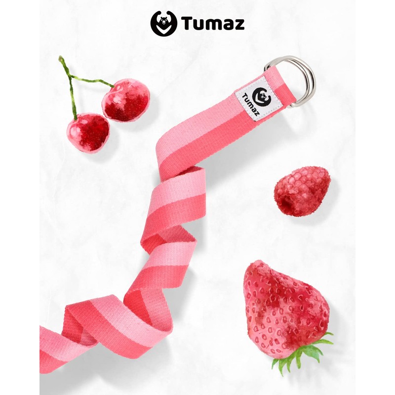 Tumaz Yoga Strap/Stretch Bands [15+ Colors, 6/8/10 Feet Options] with