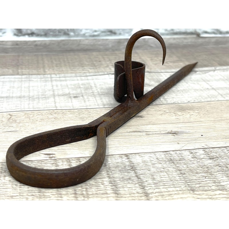 Generic Wrought Iron Sticking Tommy Miner's Candlestick Unbranded Candle Holder,